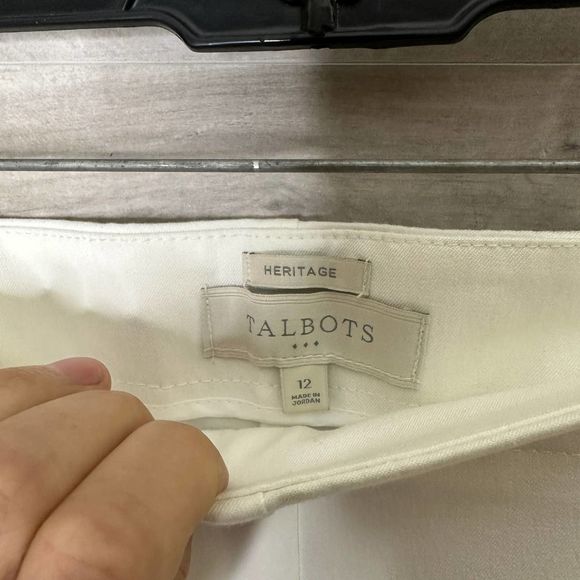 Talbots Womens White Straight Leg Heritage Fit Pants Size 12 - Picture 5 of 6
